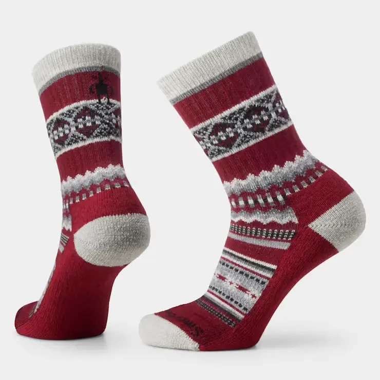 Smartwool Everyday Snowed In Sweater Crew Socks - Tibetan Red