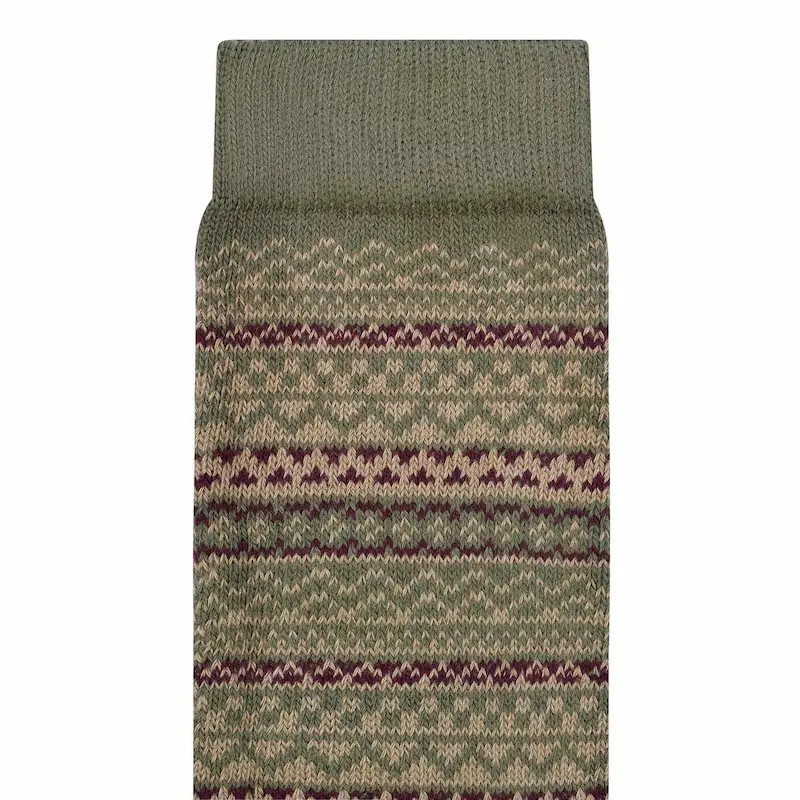 Birkenstock cotton pattern knit Pure Sage socks