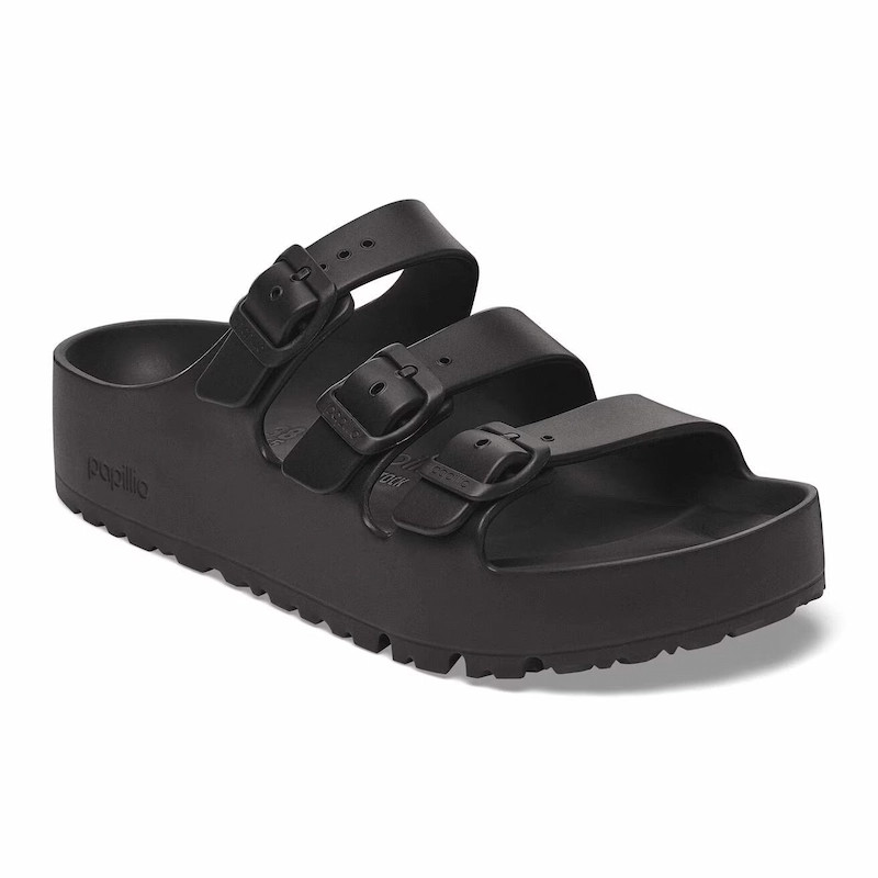 Birkenstock Florida PAP Flex Platform Black Sandal | Women's