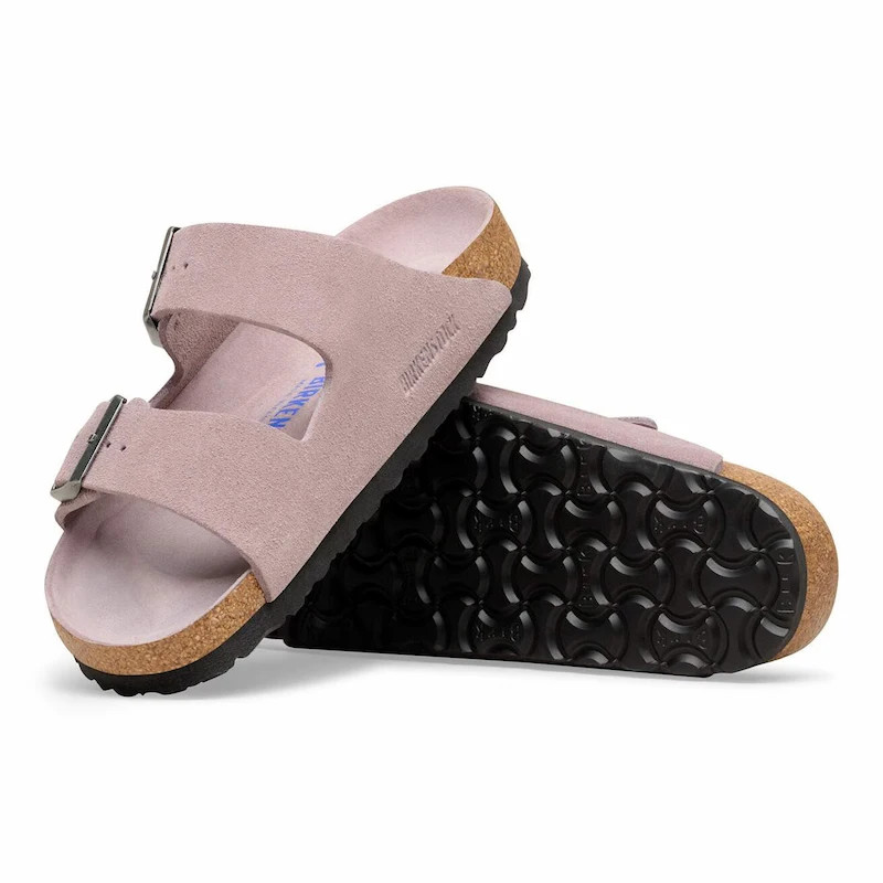 Birkenstock Arizona Sandal – Soft Footbed Suede Leather Faded Purple – Unisex
