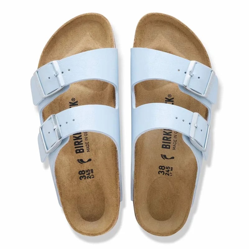 Birkenstock Arizona Sandal – Birko Flor Graceful Baby Blue – Women’s