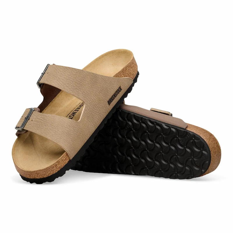 Birkenstock Arizona Sandal – Birkibuc Taupe Mocca – Men’s