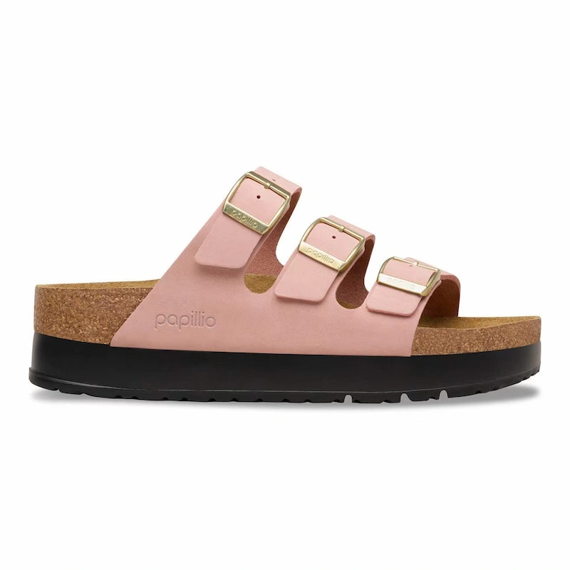 Birkenstock Florida III Flex Platform Sandal – Nubuck Leather Pink Clay – Women’s
