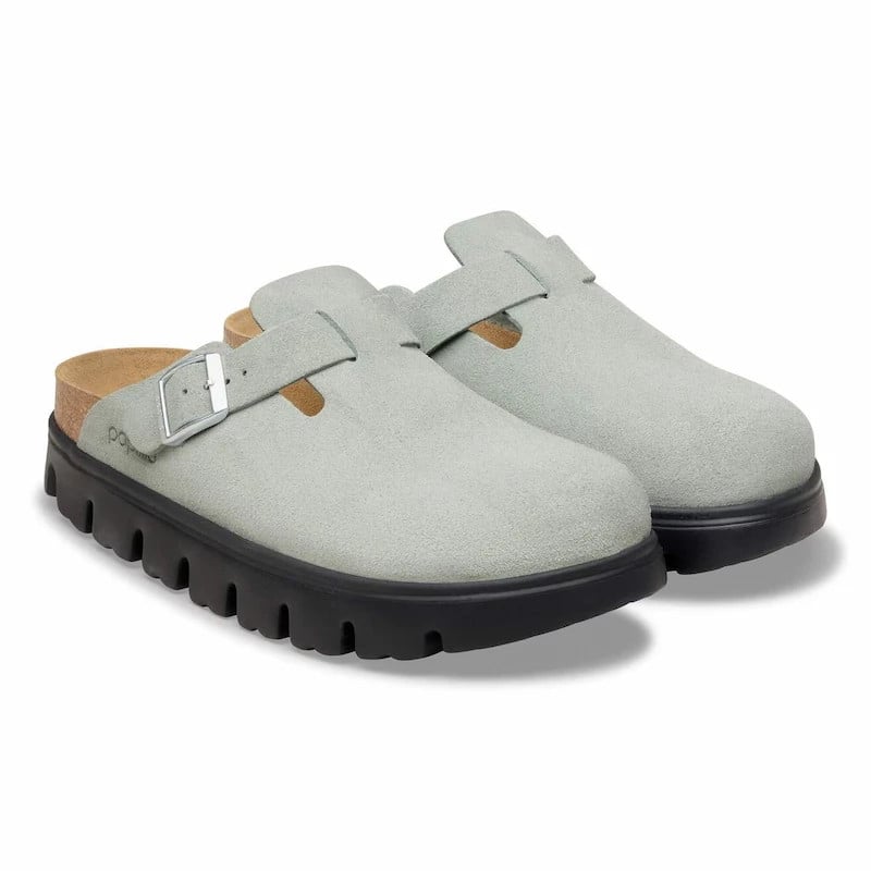 Birkenstock Boston Chunky Clog – Suede Leather Pure Sage – Women’s