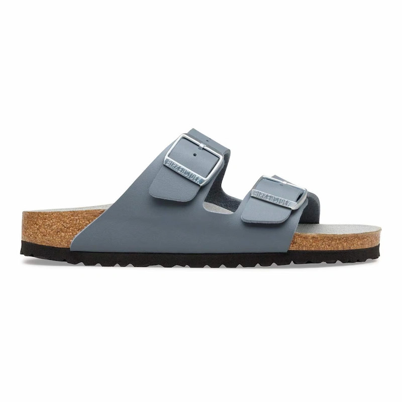 Birkenstock Arizona Sandal – Birko Flor Basalt Gray Pure Sage – Women’s