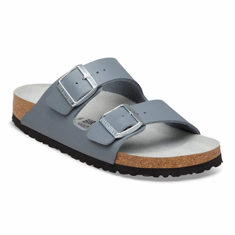 Birkenstock Arizona Sandal – Birko Flor Basalt Gray Pure Sage – Women’s