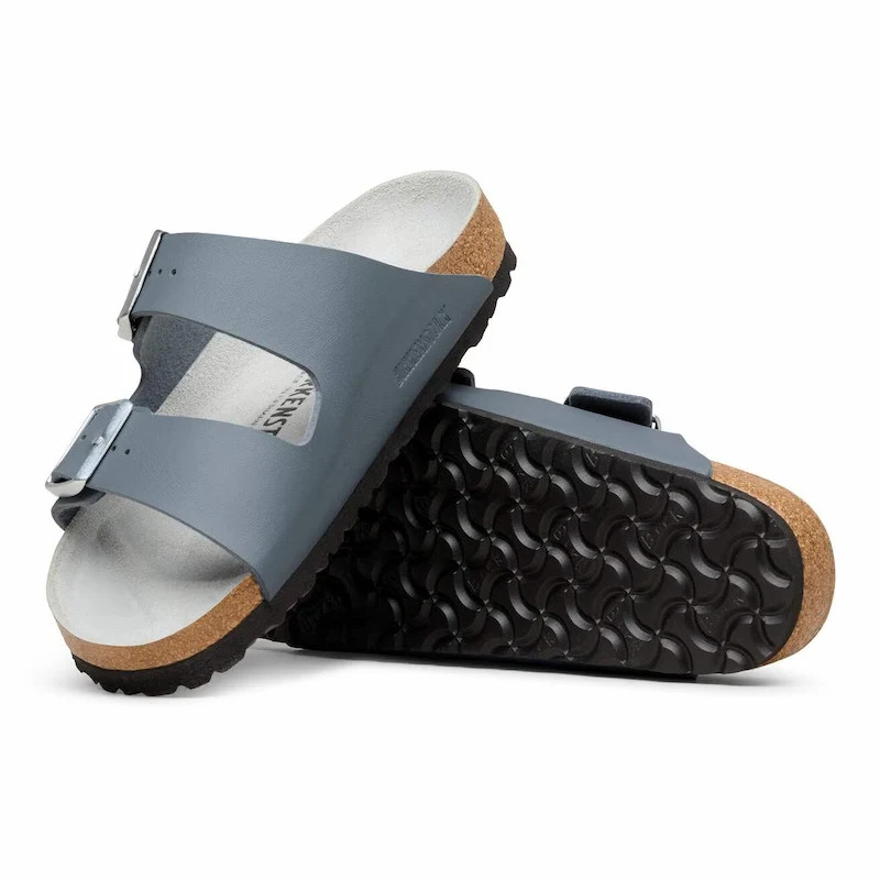 Birkenstock Arizona Sandal – Birko Flor Basalt Gray Pure Sage – Women’s
