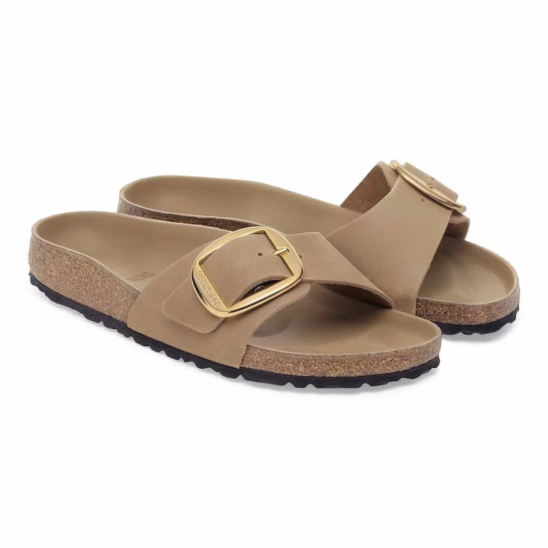 Birkenstock Madrid Big Buckle Sandal – Oiled Leather Tobacco Brown – Women’s