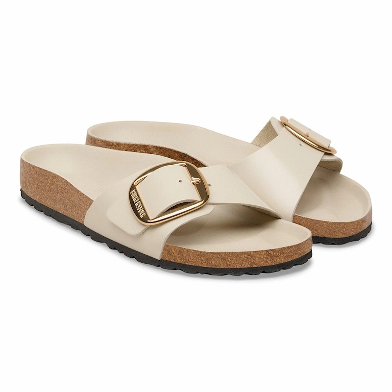 Birkenstock Madrid Big Buckle Sandal – High Shine Oyster – Women’s