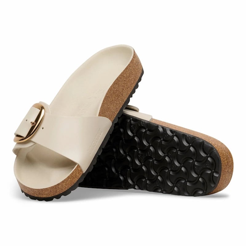 Birkenstock Madrid Big Buckle Sandal – High Shine Oyster – Women’s