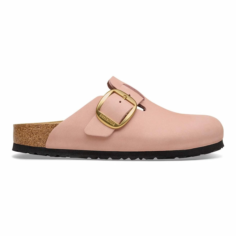 Birkenstock Boston Big Buckle Clog – Nubuck Leather Soft Pink – Women’s