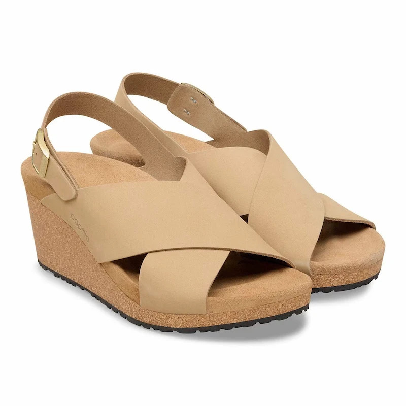 Birkenstock Samira Sandal – Nubuck Leather Sandcastle – Women’s