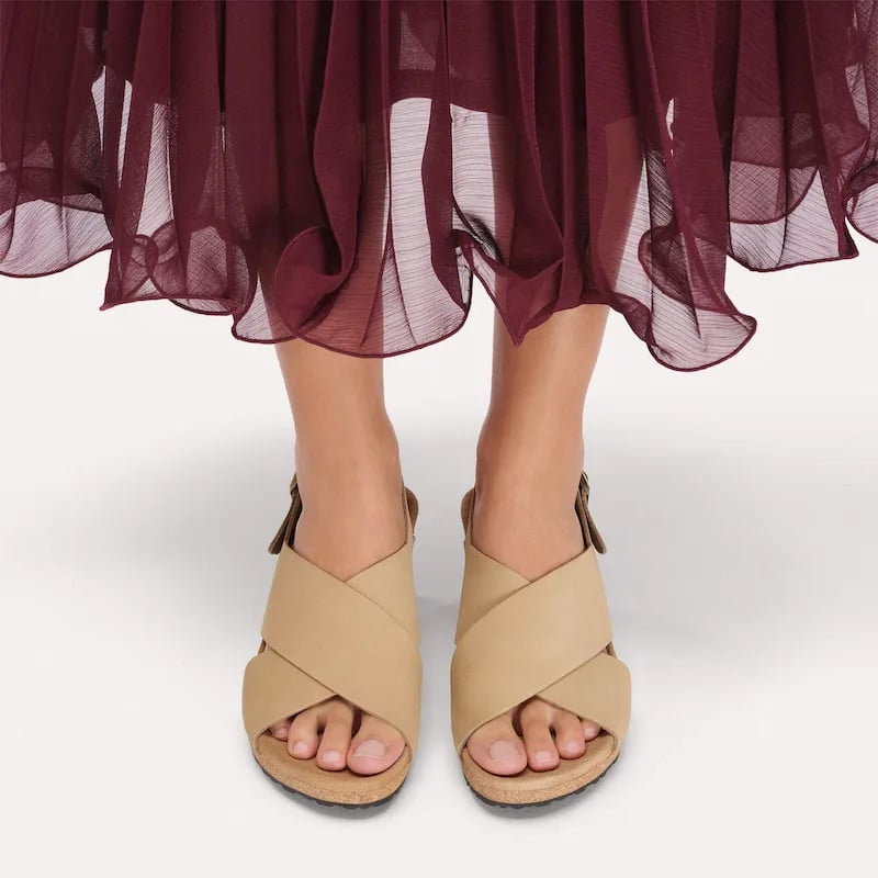 Birkenstock Samira Sandal – Nubuck Leather Sandcastle – Women’s