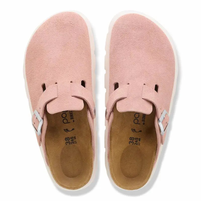 Birkenstock Boston Chunky Clog – Suede Leather Pink Clay – Women’s