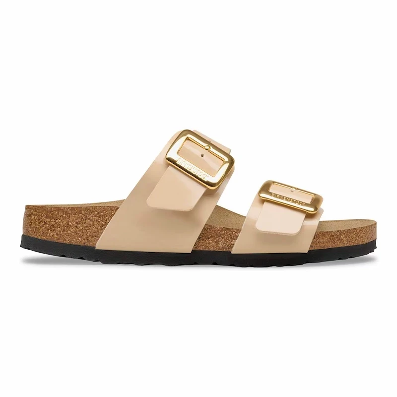 Birkenstock Sydney Luxe Sandal – Birko Flor Patent Sand – Women’s