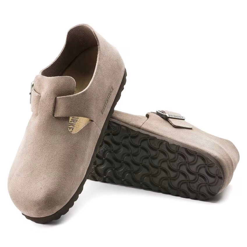 サンダル BIRKENSTOCK London Suede Leather Taupe Birkenstock London Taupe Suede Leather Shoe | Unisex - Simply