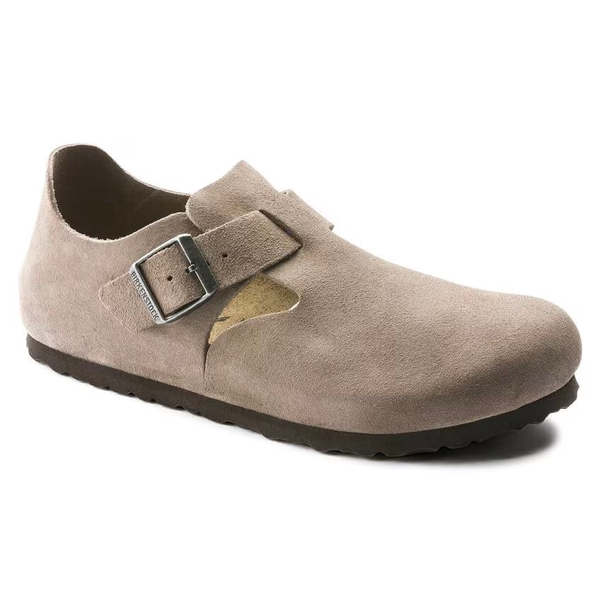 Birkenstock London Shoe – Taupe Suede Leather – Unisex