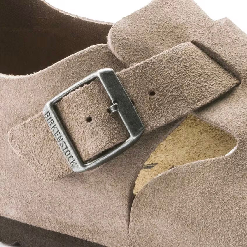 Birkenstock London Taupe Suede Leather Shoe | Unisex - Simply
