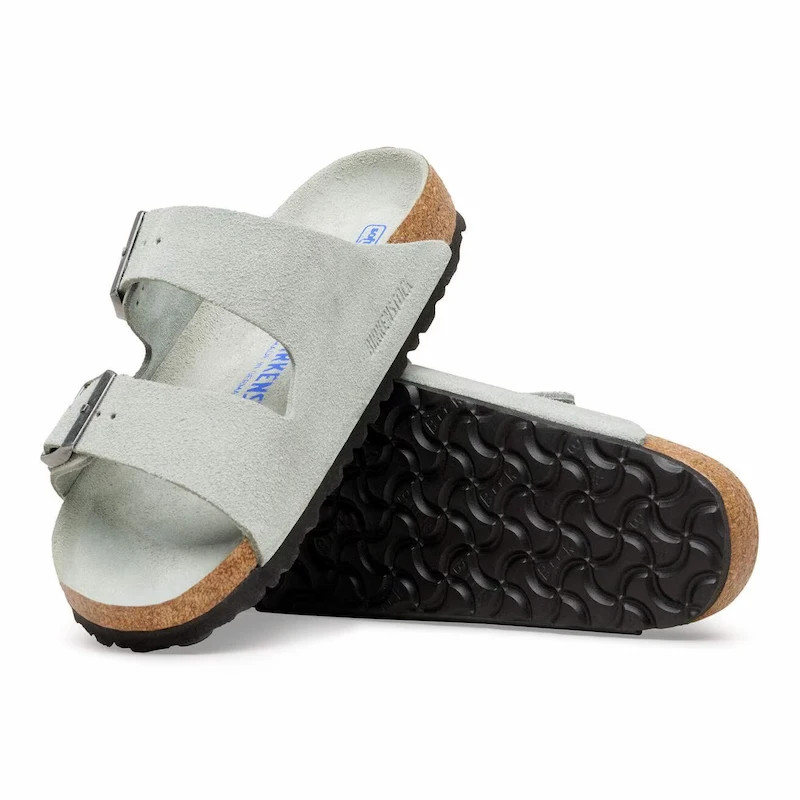 Birkenstock Arizona Soft Footbed Sandal – Suede Leather Pure Sage – Women’s