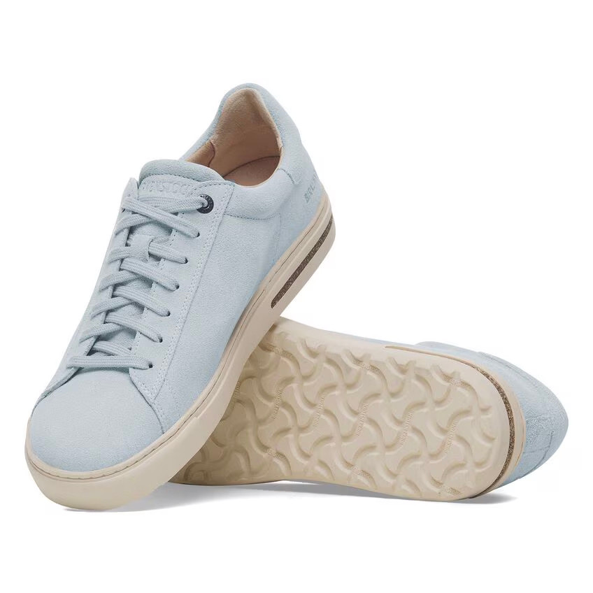 Birkenstock Women's Bend Low Baby Blue Suede Leather Sneaker