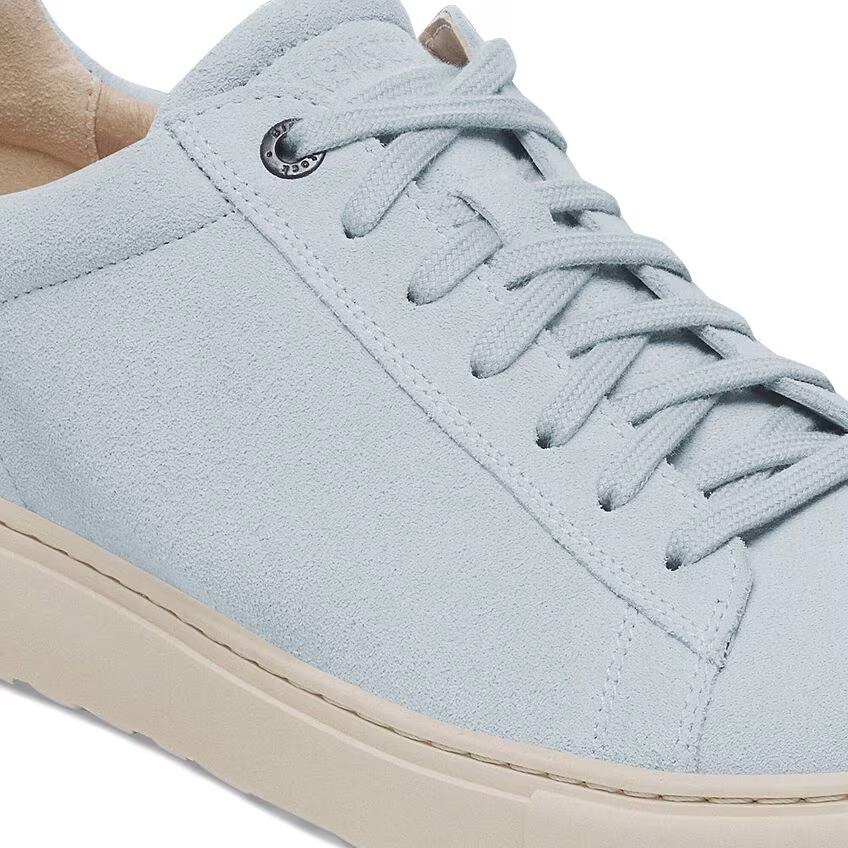 Birkenstock Women's Bend Low Baby Blue Suede Leather Sneakers