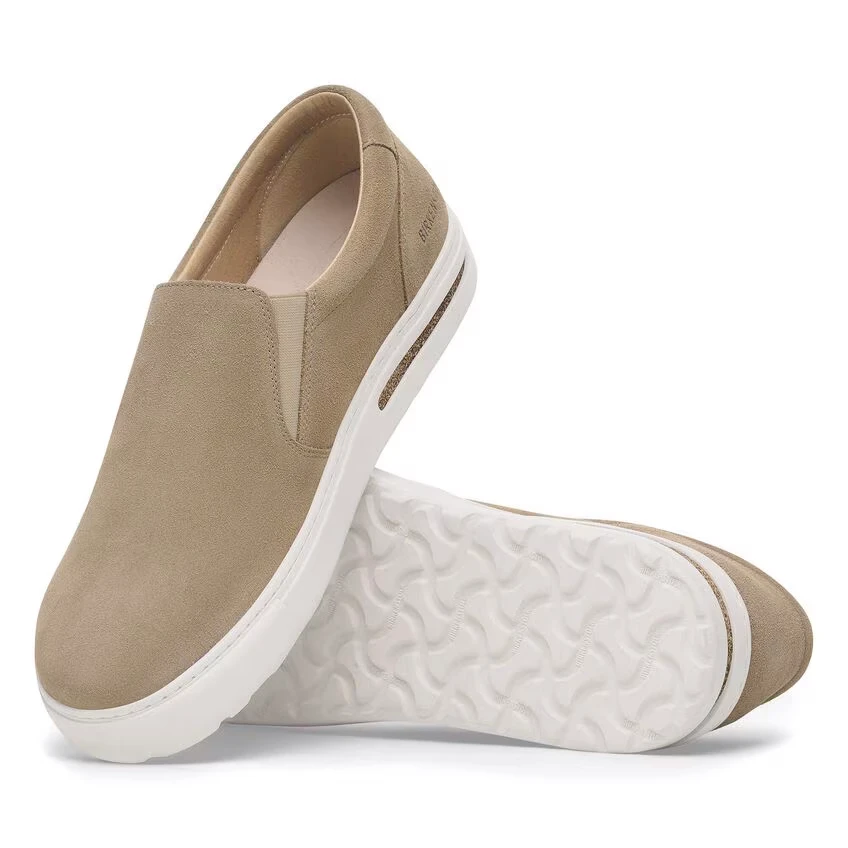 Birkenstock Oswego Shoe – Taupe Suede Leather – Unisex