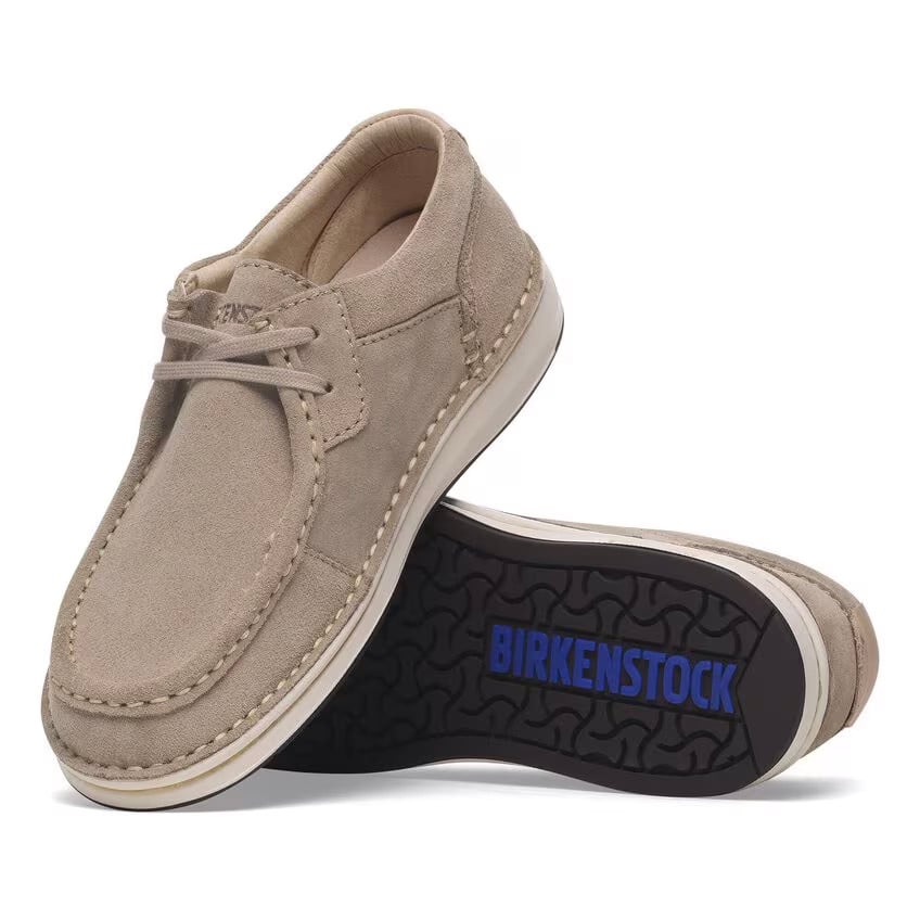 Birkenstock Pasadena Shoe – Taupe Suede Leather – Men’s