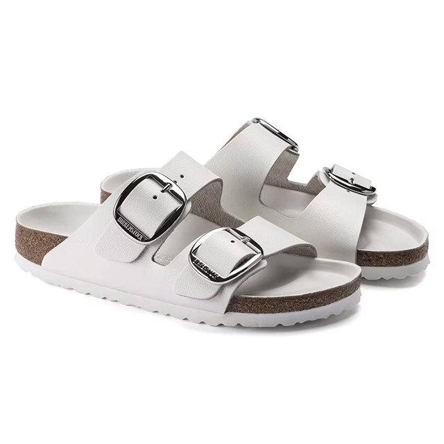 Birkenstock Arizona Sandal – Big Buckle White Leather – Women’s