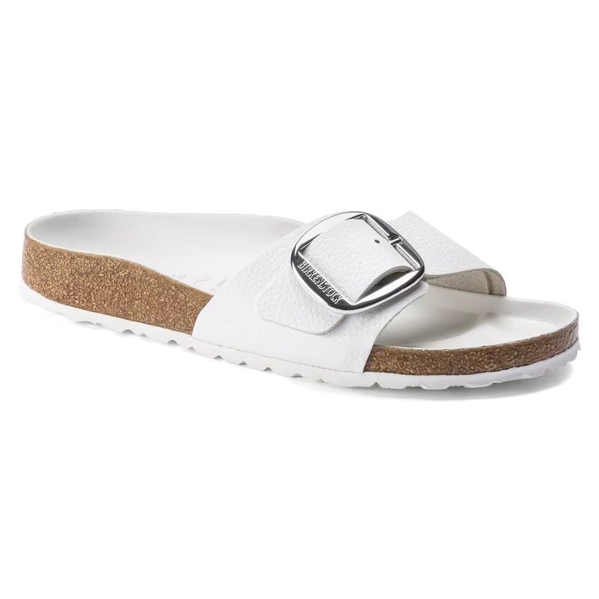 Birkenstock Madrid Big Buckle Sandal – White Leather – Women’s