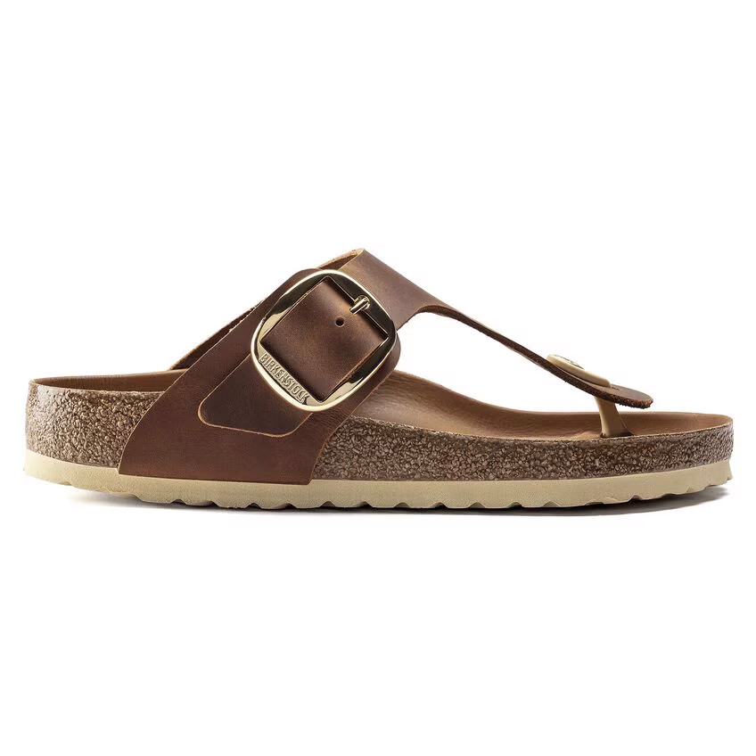 Birkenstock Gizeh Big Buckle Sandal – Cognac Oiled Leather – Women’s