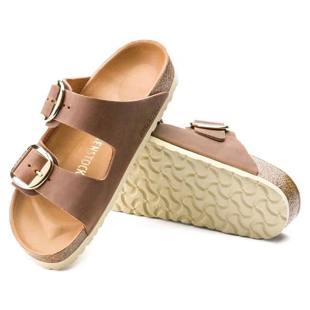Birkenstock Arizona Big Buckle Sandal – Cognac Oiled Leather – Women’s