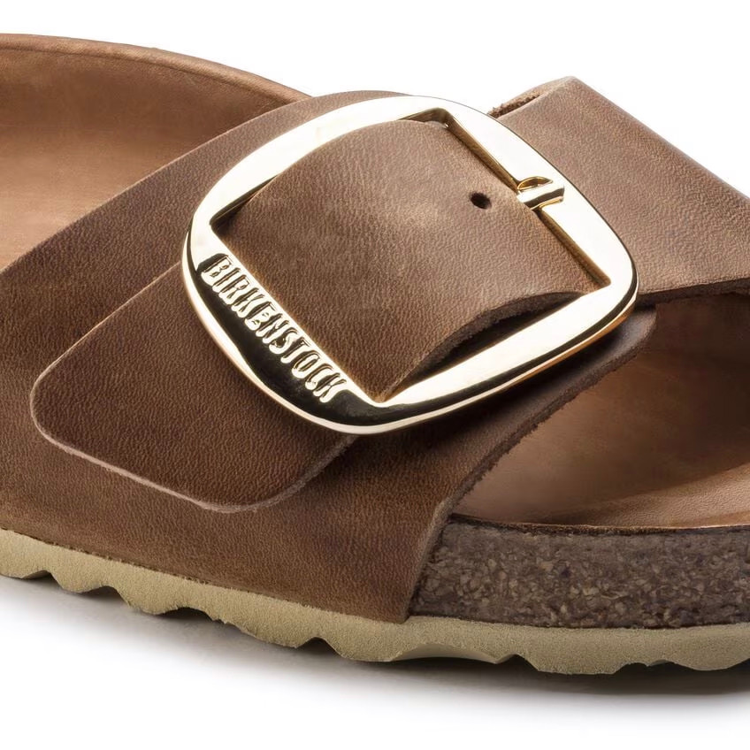 Birkenstock Madrid Big Buckle Sandal – Cognac Oiled Leather – Women’s