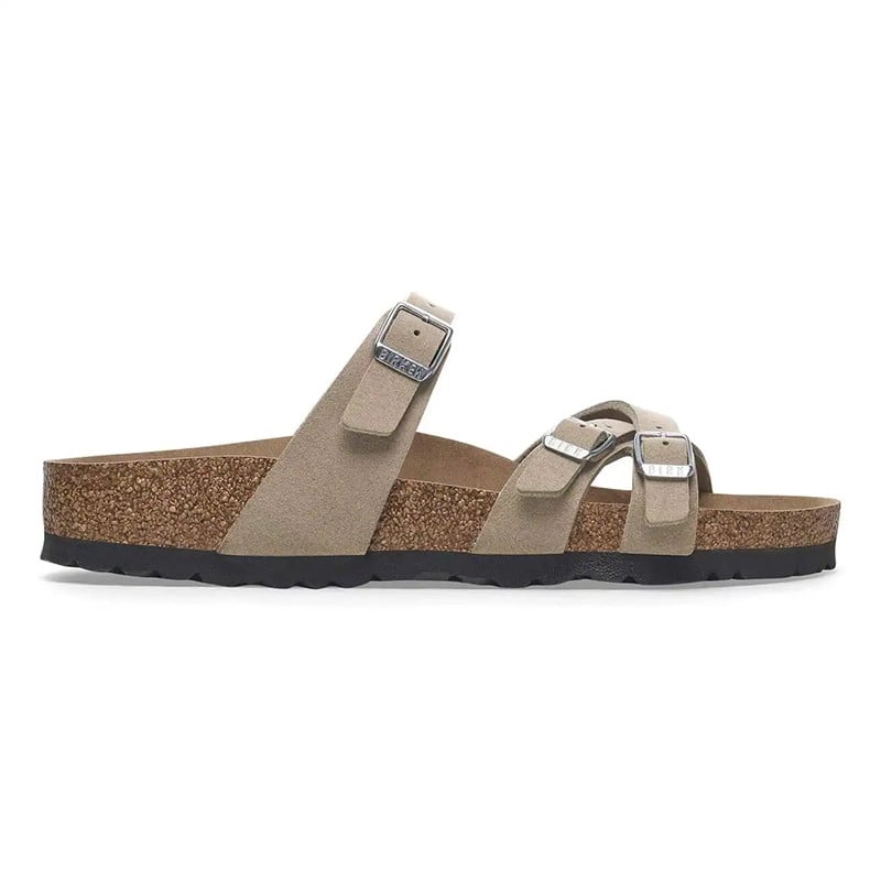 Birkenstock Franca Sandal - Vegan Gray Taupe Birkibuc - Women's