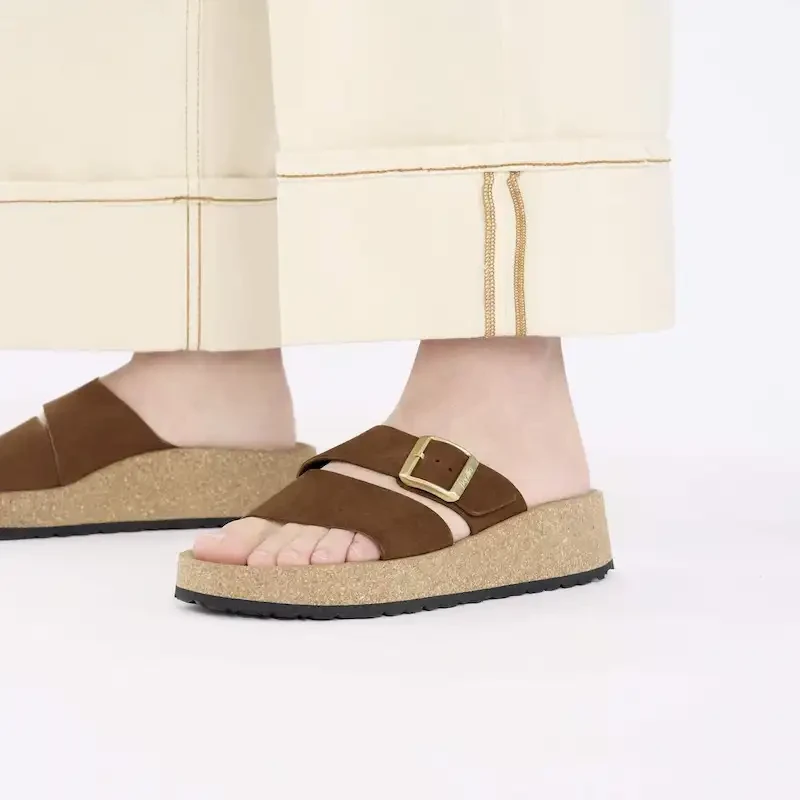 Birkenstock Almina Sandal – Dark Tea Nubuck – Women's
