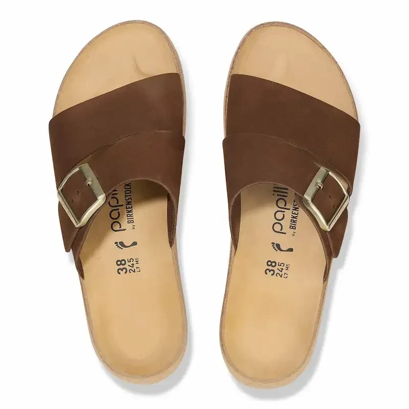 Birkenstock Almina Sandal – Dark Tea Nubuck – Women's