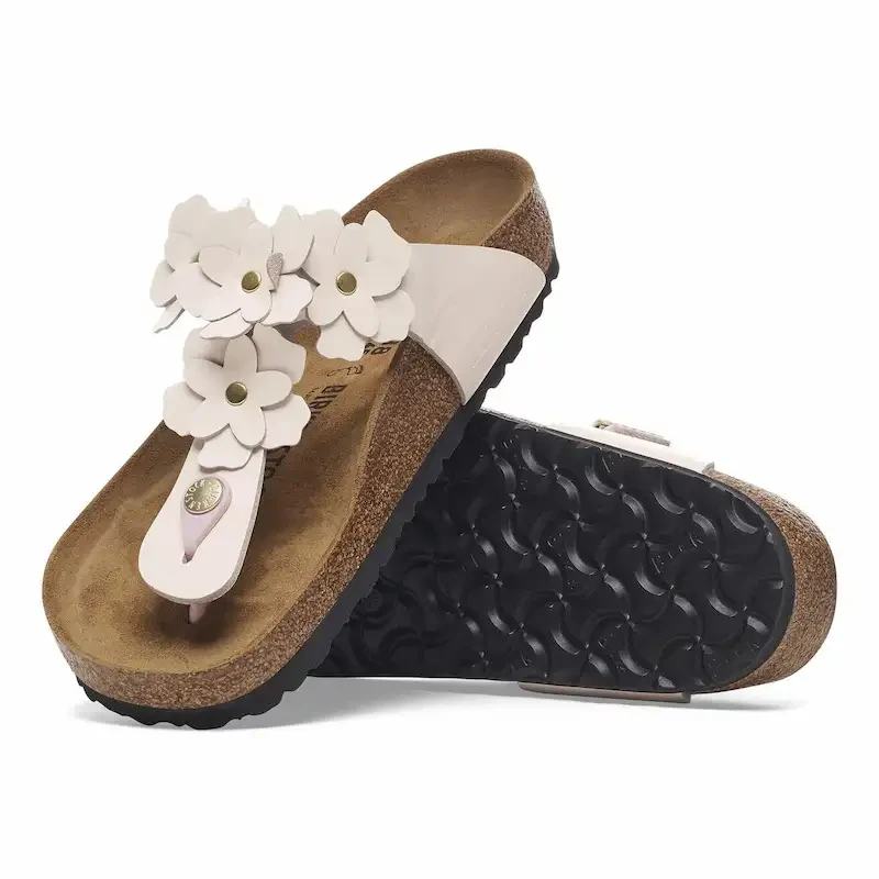 Birkenstock Gizeh Flowers Sandal – Light Rose Leather – Women's