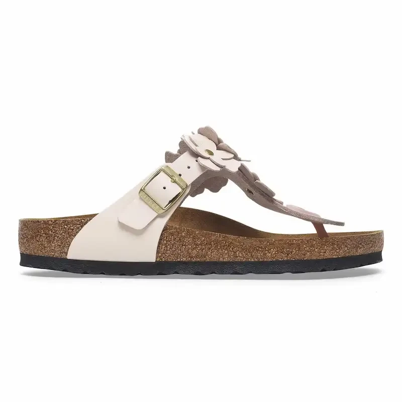 Birkenstock Gizeh Flowers Sandal – Light Rose Leather – Women's