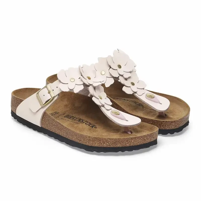 Birkenstock Gizeh Flowers Sandal – Light Rose Leather – Women's