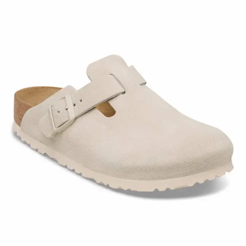 Birkenstock Boston Clog – Oyster Suede Leather – Men's