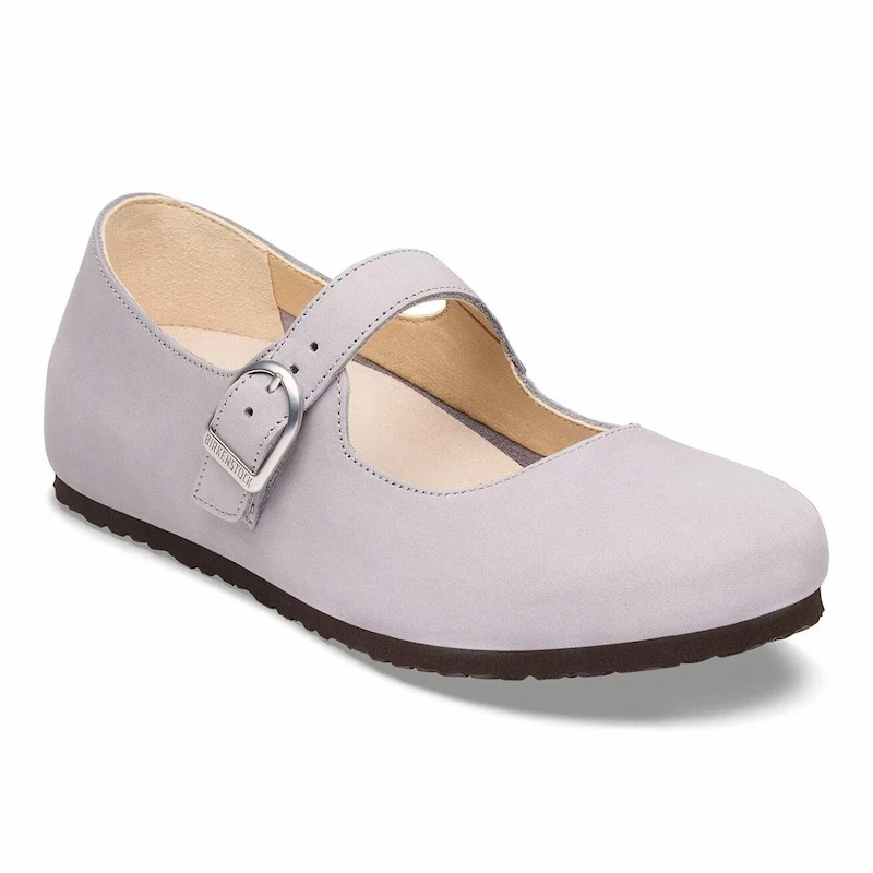 Birkenstock Santa Clarita Shoe – Lavender Sky Nubuck Leather – Women's