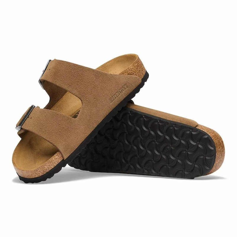 Birkenstock Arizona Sandal – Dark Tea Suede Leather – Men's