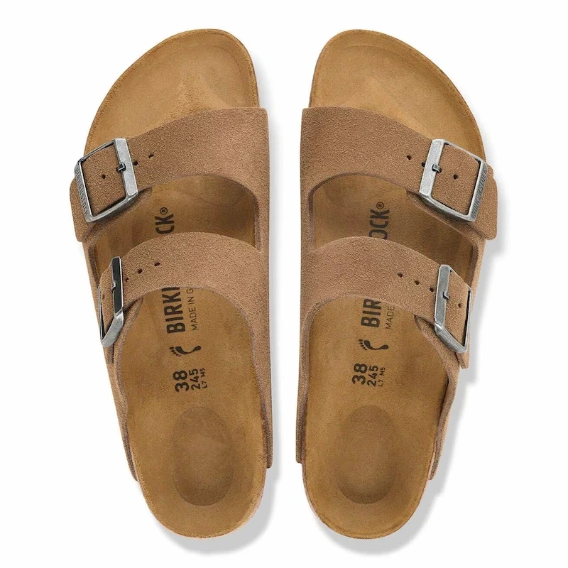 Birkenstock Arizona Sandal – Dark Tea Suede Leather – Men's