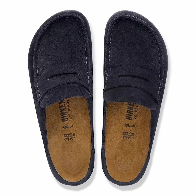 Birkenstock Naples Wrapped Clog – Midnight Suede Leather – Women's