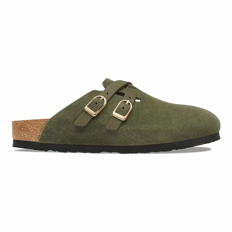 Birkenstock Blair Clog – Thyme Suede Leather – Women's