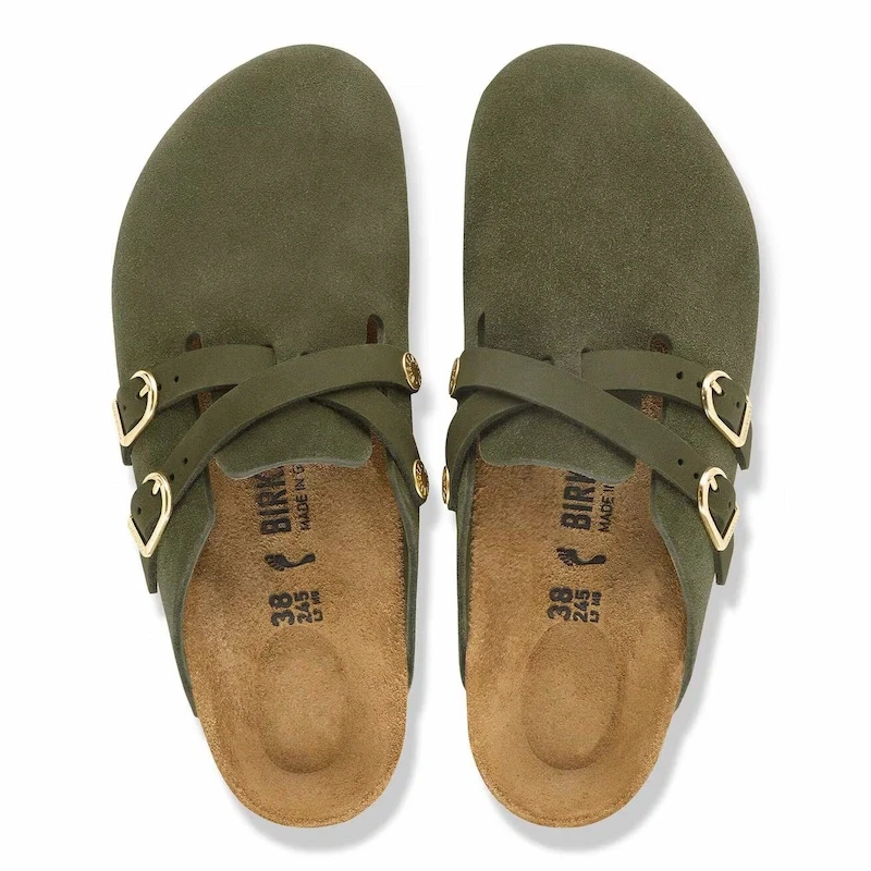 Birkenstock Blair Clog – Thyme Suede Leather – Women's