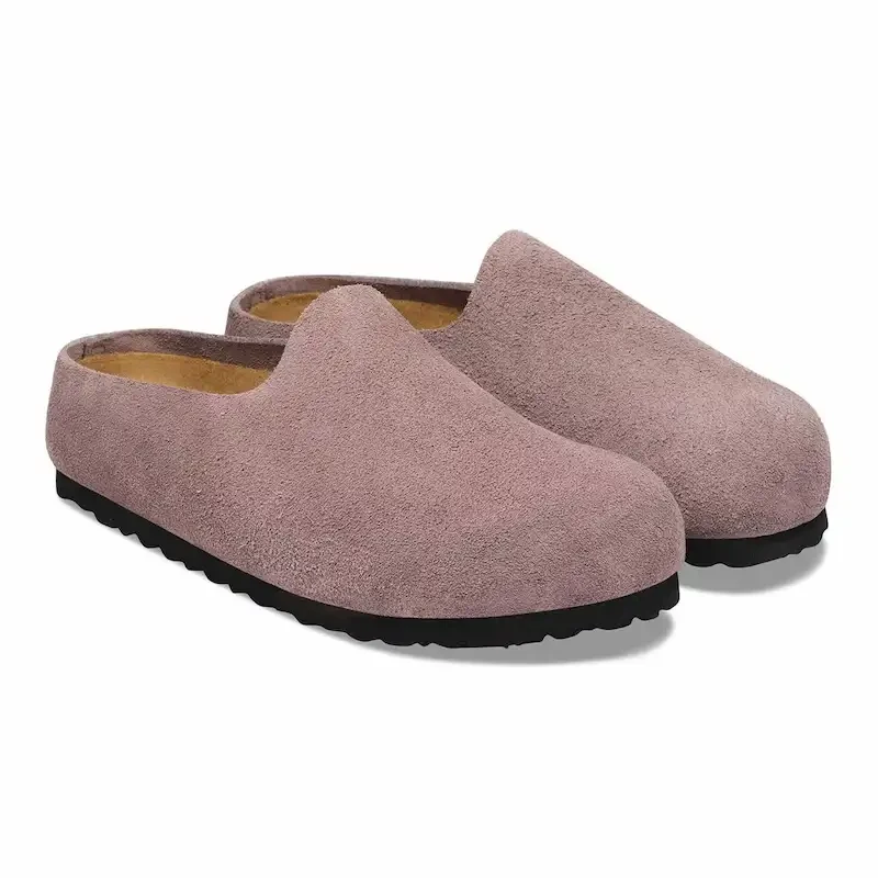 Birkenstock Amsterdam Wrapped Clog – Faded Purple Suede Leather – Women's
