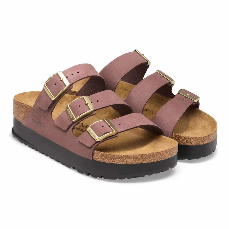 Birkenstock Florida III Flex Platform Sandal – Pepper Nubuck Leather – Women's