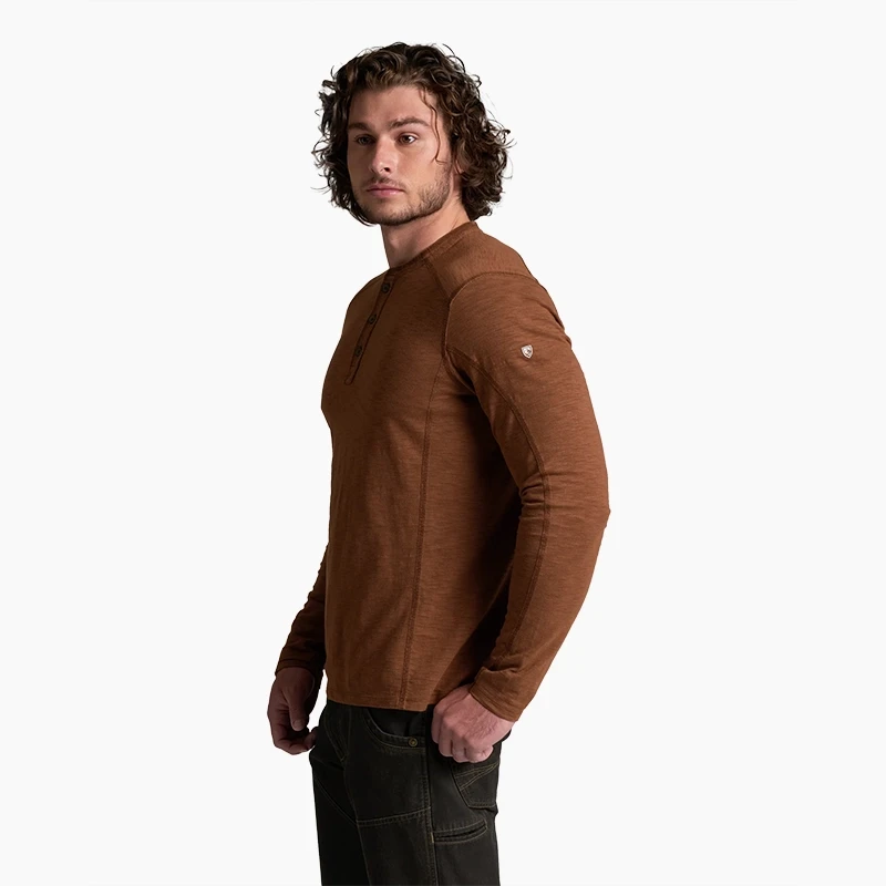 Kuhl Men's Rukus Henley Long sleeve  - Saddle Brown