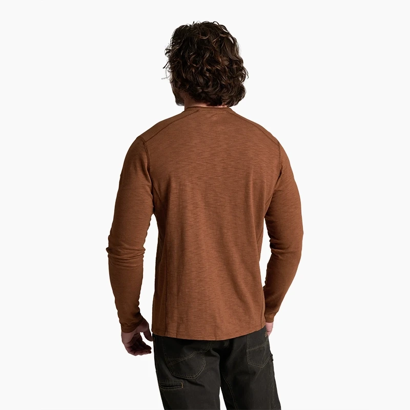 Kuhl Men's Rukus Henley Long sleeve T-shirt - Saddle Brown