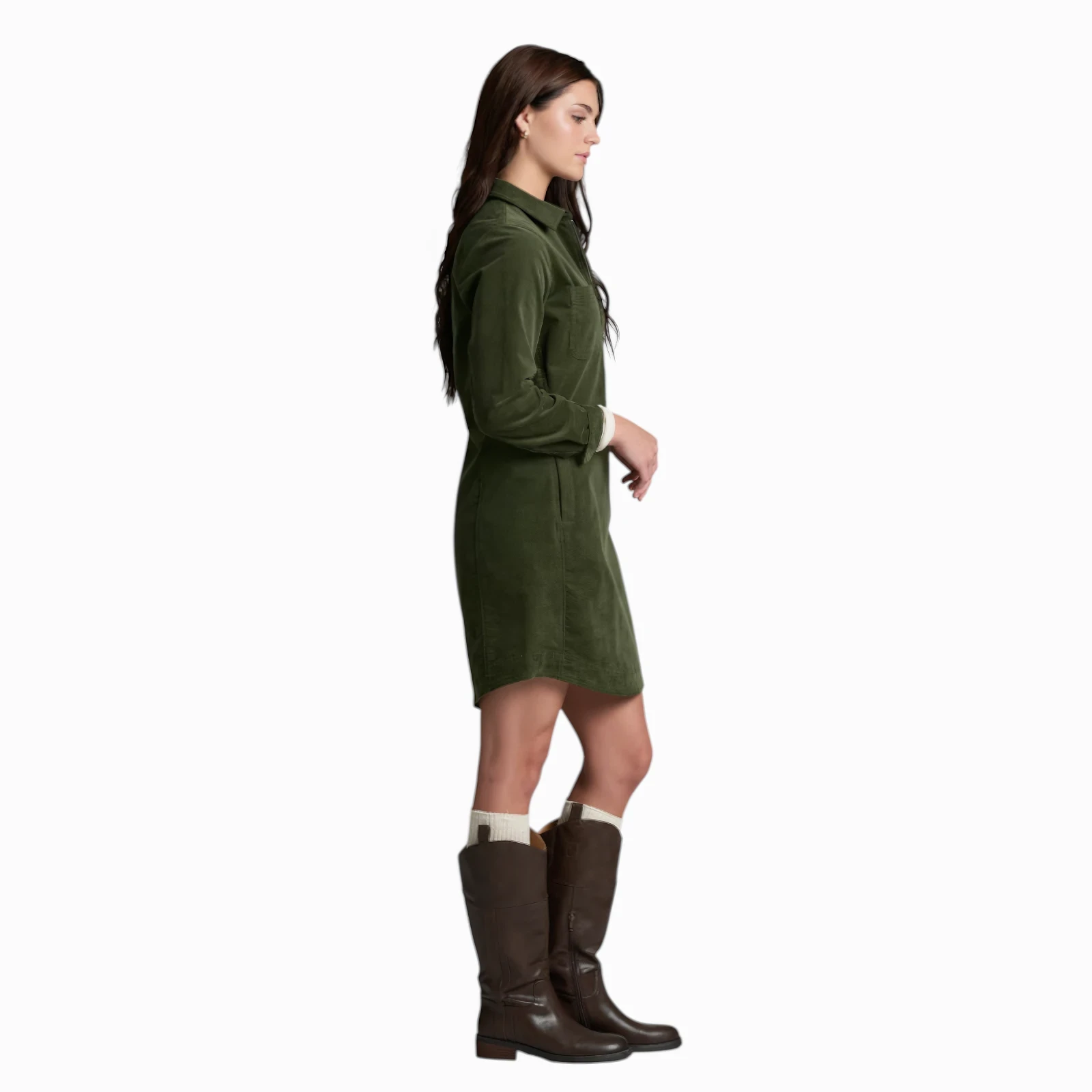 Kuhl Women's Lydia Cord Dress - Dark Moss